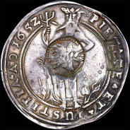 Ефимок с признаком 1655 года,  на талере 1652 года.