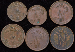Набор из 17-ти монет (Финляндия)