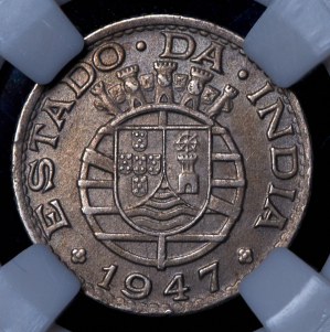 1/4 рупии 1947 (Португальская Индия) (в слабе)