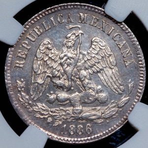 25 центаво 1886 (Мексика) (в слабе)