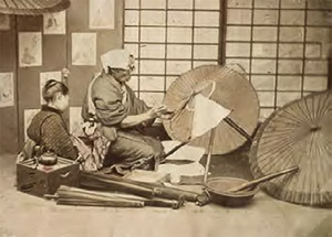 Изготовление зонтов в Японии