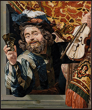 Мозаичное панно веселый скрипач