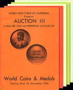 Аукционные каталоги "World-Wide Coins of California" 1981-2010