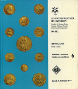 Schweizerischer Bankverein, Basel. Auction 6, 4 Februar 1977 in Basel. Russland. Gold - Silber