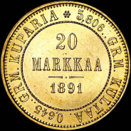 20 markkaa 1891 года, L.