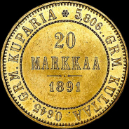 20 markkaa 1891 года, L.