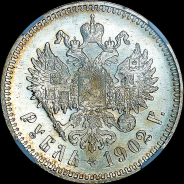 Рубль 1902 года, АГ-АР.