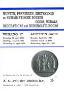 A.G. van der Dussen b.v., Maastricht. Auction 17, April 13-15, 1992 in Maastricht.