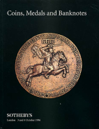 Sotheby's, London. Sale LN6594, October 3-4, 1996 in London.  Coins, Medals and Banknotes including the collection of Renaissance and later Medals formed by Cyril Humphris and Russian Coins from the Fuchs Collection (Part II: Paul I to present day).