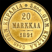 20 markkaa 1891 года, L.