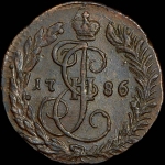 Деньга 1786 года, КМ.