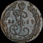 Деньга 1787 года, КМ.