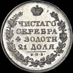 Рубль 1829 года  СПБ-НГ