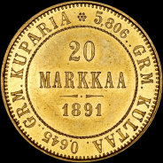 20 марок 1891 года, L