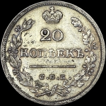 20 копеек 1825 года, СПБ-НГ