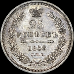 25 копеек 1858 года, СПБ-ФБ