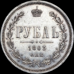 Рубль 1863 года, СПБ-АБ