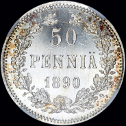50 пенни 1890 года, L