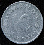 10 пфеннигов 1945 (Германия) F