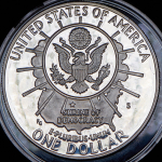 1 доллар 1991 "50 лет Национальному мемориалу Рашмор" (США)