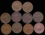 Набор из 29-ти медных монет