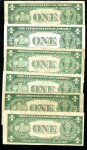 Набор из 6-ти банкнот 1 доллар 1935 (США)