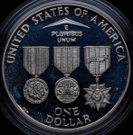 1 доллар 1994 "Мемориал ветеранов Вьетнама" (США) (в п/у) P
