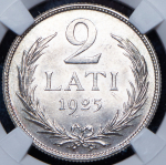 2 лата 1925 (Латвия) (в слабе)