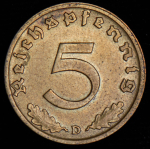 5 пфеннигов 1938 (Германия) D