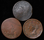 Набор из 3-х медных монет 1 цент (США)