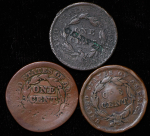 Набор из 3-х медных монет 1 цент (США)