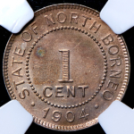 1 цент 1904 (Северное Борнео) (в слабе) H