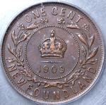 1 цент 1909 (Ньюфаундленд) (в слабе)