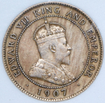 1 пенни 1907 (Ямайка) (в слабе)