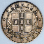 1 пенни 1907 (Ямайка) (в слабе)