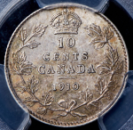 10 центов 1910 (Канада) (в слабе)