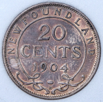 20 центов 1904 (Ньюфаундленд) (в слабе) H