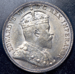 5 центов 1908 (Ньюфаундленд) (в слабе)