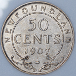 50 центов 1907 (Ньюфаундленд) (в слабе)