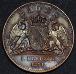 1 крейцер 1871 (Баден)