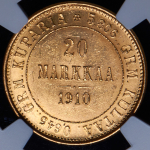 20 марок 1910 (Финляндия) (в слабе)