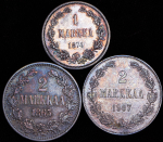 Набор из 12-ти сер  монет (Финляндия)