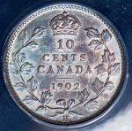 10 центов 1902 (Канада) (в слабе) H