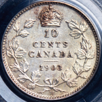 10 центов 1903 (Канада) (в слабе) H
