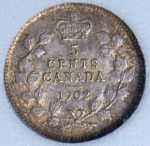 5 центов 1902 (Канада) (в слабе)