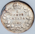 5 центов 1903 (Канада) (в слабе)