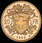 20 франков 1900 (Швейцария) B