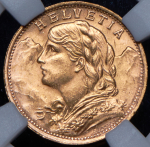 20 франков 1935 (Швейцария) (в слабе)