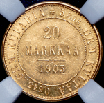 20 марок 1903 (Финляндия) (в слабе) L