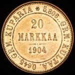 20 марок 1904 (Финляндия) L